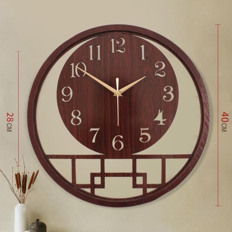 Đồng hồ treo tường gỗ trang trí, Đồng hồ Phong Cách Nhật Bản decor quán cafe nhận in theo yêu cầu