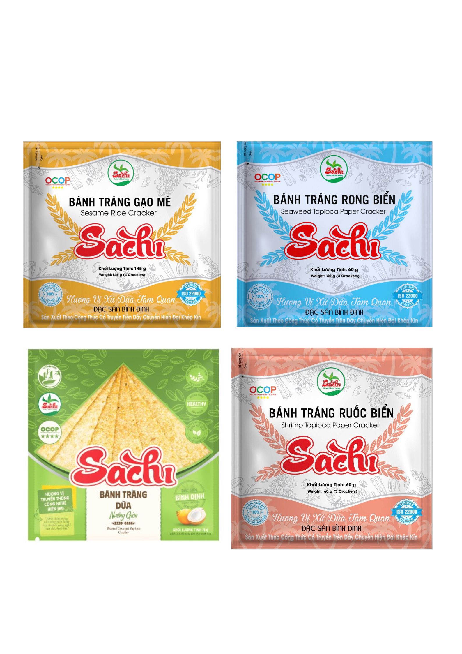 Bánh tráng Sachi 4 vị