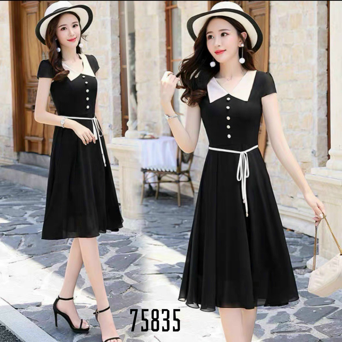 [HCM]ĐẦM VOAN LỤA NỮ CỔ SƠ MI PHỐI NÚT CÔNG SỞ LỊCH THIỆP ĐỦ SIZE CÓ SIZE LỚN XXL HHP