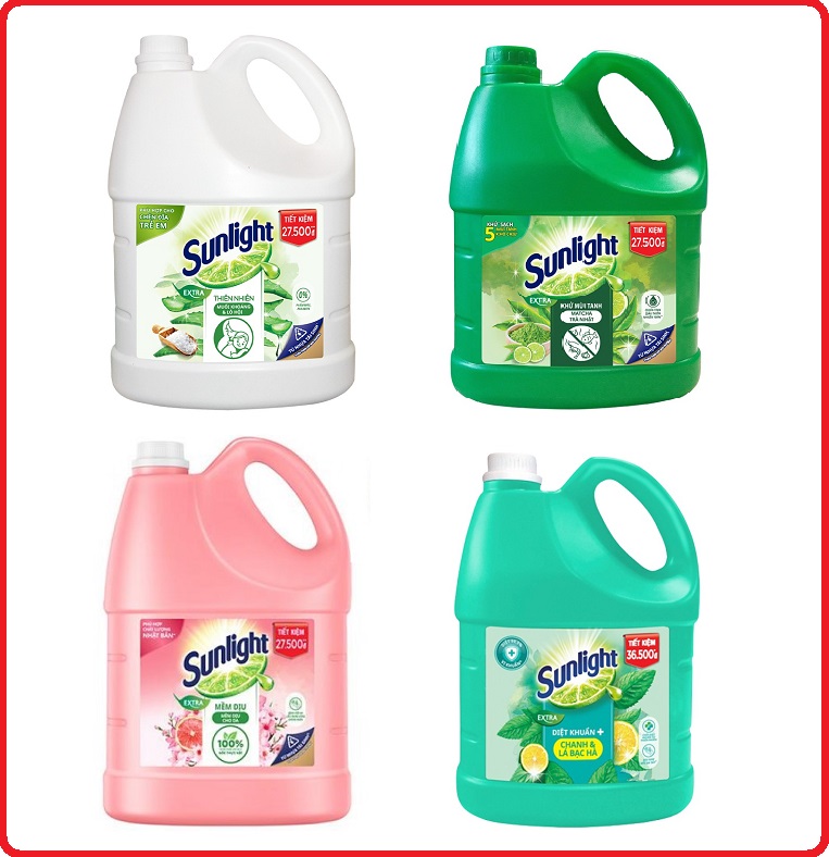 Nước rửa chén Sunlight Can 3.6kg - cam kết hàng đúng mô tả sản xuất theo công nghệ hiện đại an toàn cho người sử dụng