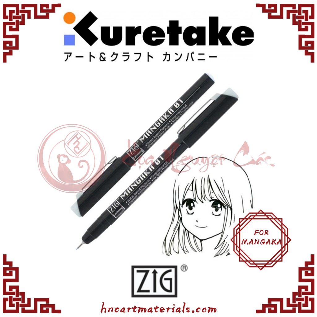 Bút line Zig Mangaka nhiều màu