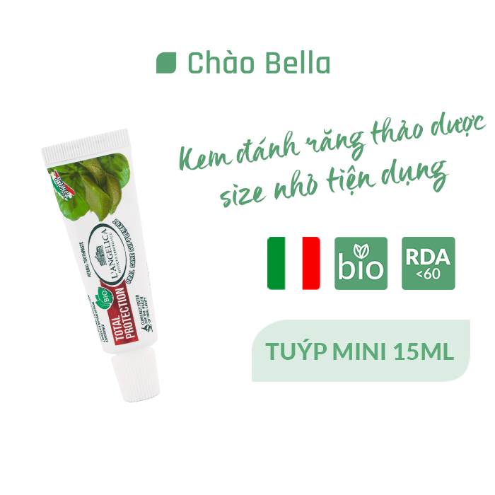 Tuýp Nhỏ 15ml Kem Đánh Răng Thảo Dược L'ANGELICA Chăm Sóc Toàn Diện ?Minisize