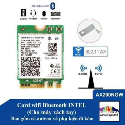 Card wifi Bluetooth INTEL AC 7260 7265 8260 8265 9260 9560 AX200 (cho máy tính xách tay) (5)