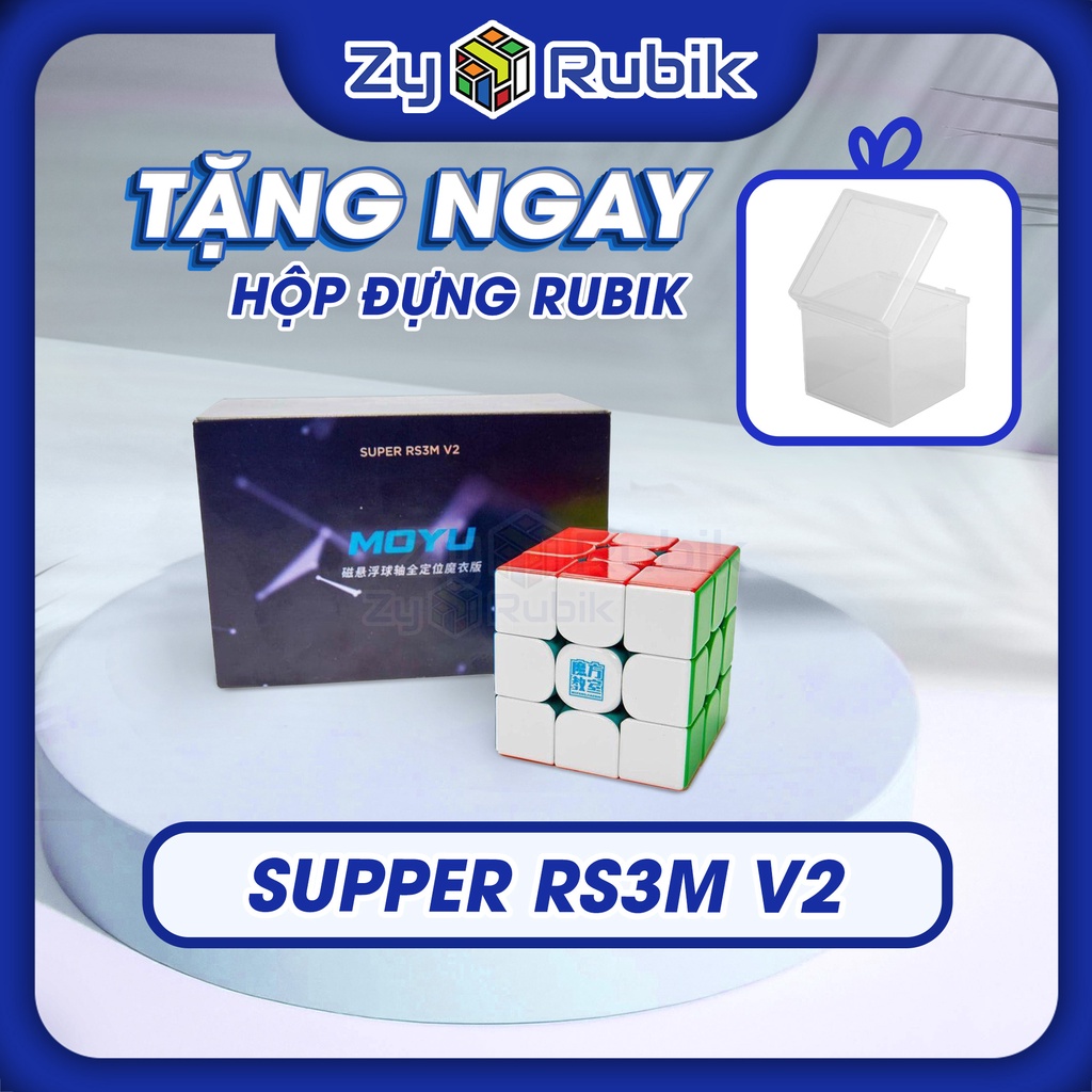 Rubik 3x3 moyu rs3m v2 uv 3 phiên bản có nam châm stickerless - rs3m v2 2023 uv stickerless - rubik nam châm moyu super rs3m 2023 v2 2023 - zyo rubik