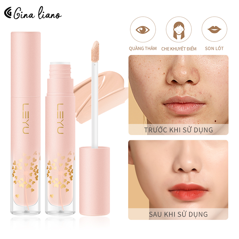 Kem che khuyết điểm Gina Liano độ che phủ cao dùng để trang điểm có khả năng chống nước kiềm dầu, giúp che các vết nám, tàn nhang, quầng thâm, mụn concealer 6ml