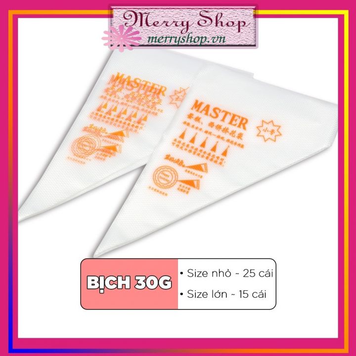 ⚡Túi Bắt Kem Nilong Vỏ Sần Dùng Để Bóp, Bắt Bông Kem (Không Kèm Đui) - Bịch 30g - Merry Shop