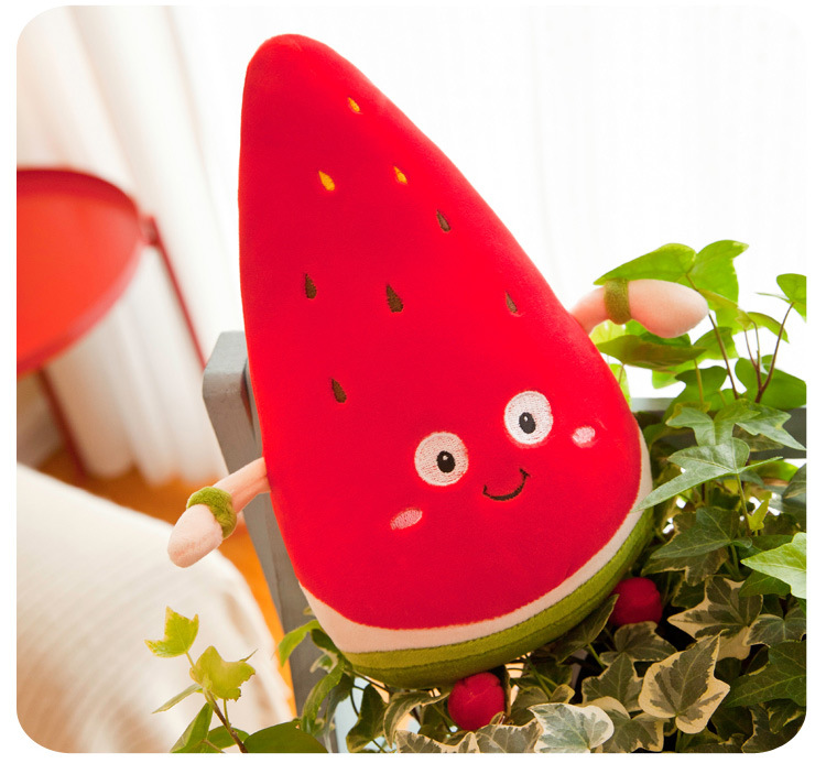 Gấu Bông Dưa Hấu Ngộ Nghĩnh Đáng Yêu Vải Nhung Co Giãn 4 Chiều Cao Cấp