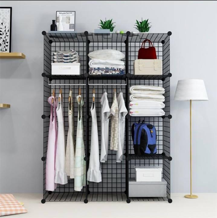Kệ tủ lưới săt lắp ghép đa năng 12 ô