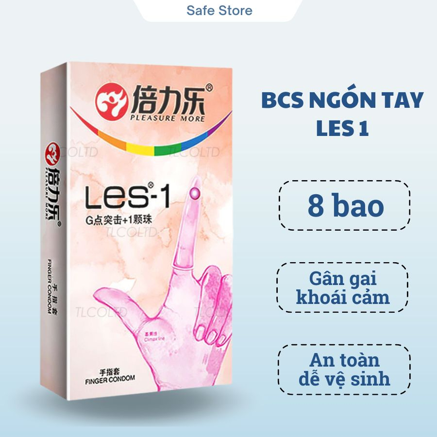 Bao cao su ngón tay LE.S 1 bao ngón tay siêu mỏng, bcs gai cho ngón tay