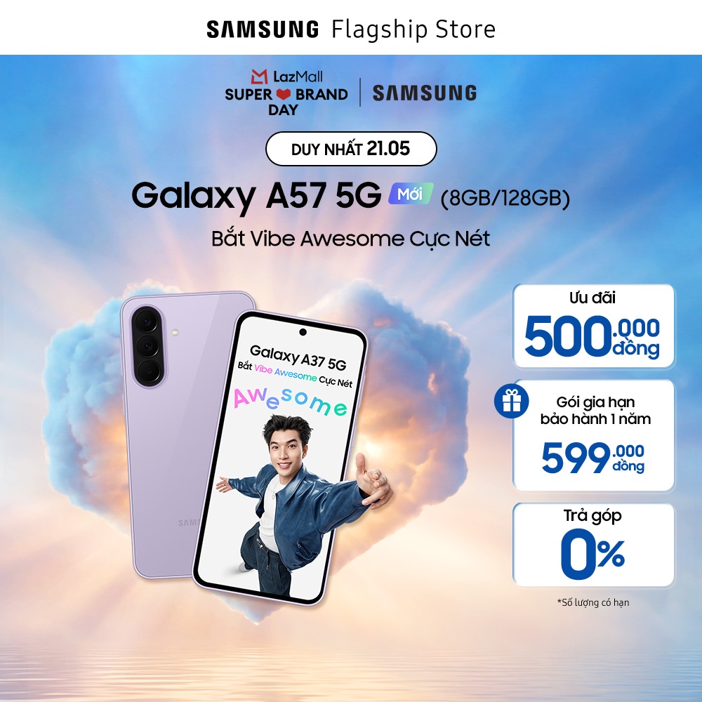 [ĐÓN CHỜ SIÊU SALE 21.5] Điện thoại Samsung Galaxy A57 5G (8-218GB) - Hàng chính hãng