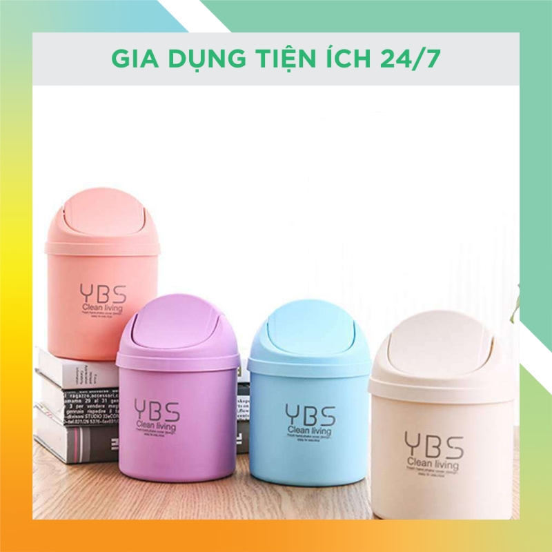 Thùng rác mini thông minh để bàn có nắp đậy