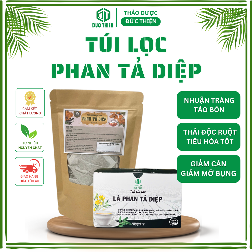 Trà Túi Lọc Phan Tả Diệp Đức Thiện Set 30 Túi Lọc Mix Sẵn Nhiều Vị - Hỗ Trợ Táo Bón Nhuận Tràng Giảm Cân Giữ Dáng Đẹp Da