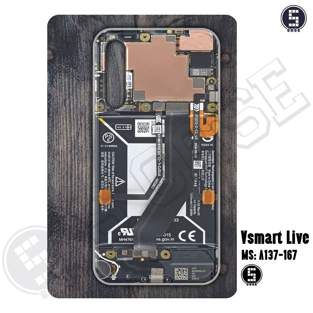 Ốp cho Vsmart Live hình Giả hở linh kiện bên trong A137-167