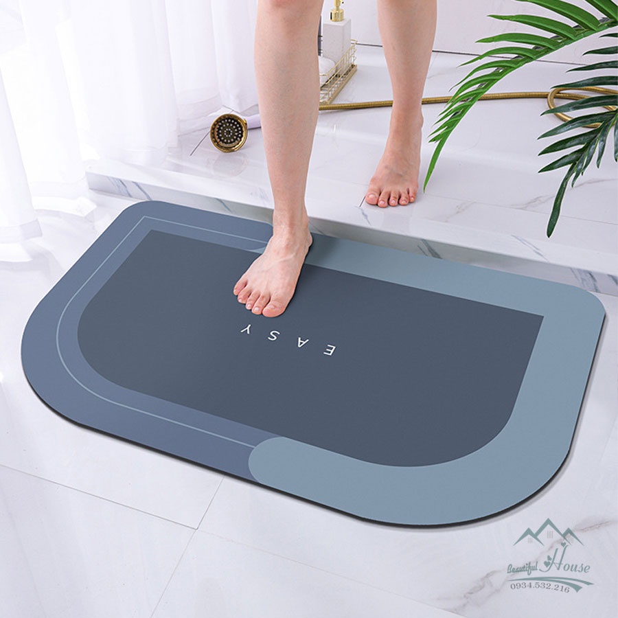Thảm Lau Chân Siêu Thấm, Hút Nước, Chống Trơn Trượt, Giá Rẻ Sử Dụng Cho Nhà Tắm, Vệ Sinh, Chất Liệu Cực Bền