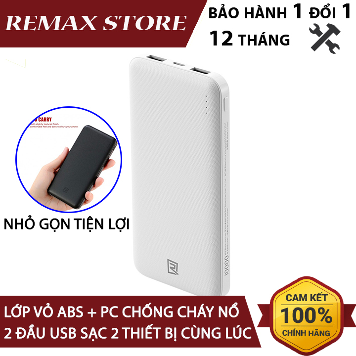 Pin dự phòng remax 10000mah rpp-119 r jane series 2 cổng usb