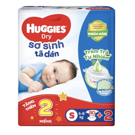 Tã dán huggies s80+2 miếng