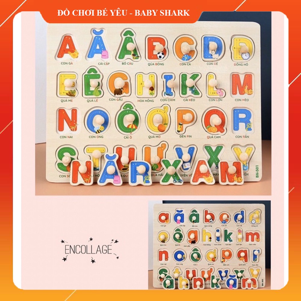 Bảng gỗ chữ cái Tiếng Việt có NÚM