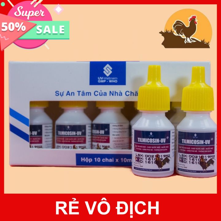 TILMICOSIN - UV khò khè, xỗ mũi - 10 LỌ X 10 ML