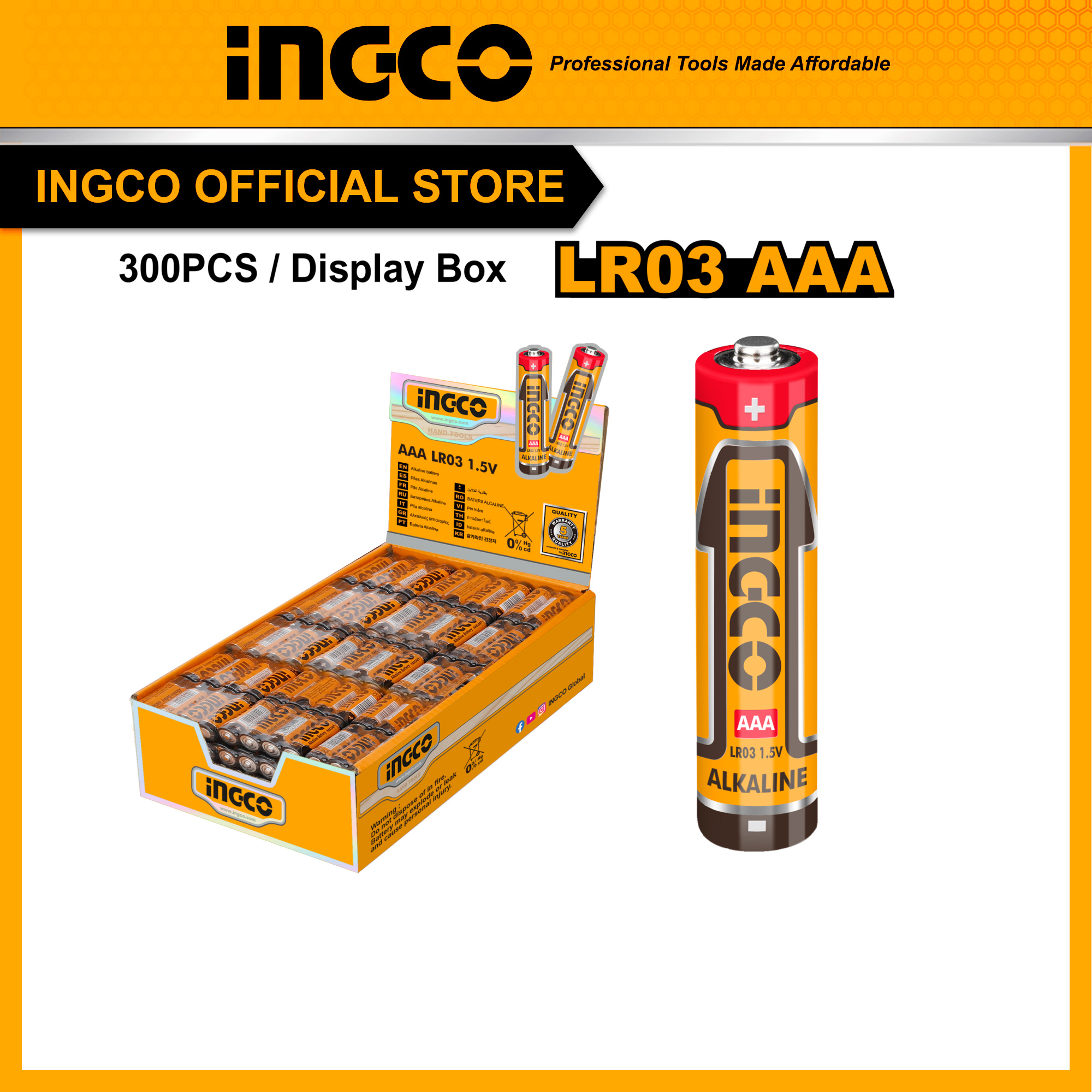 Pin tiểu cao cấp ingco 1.5v 3aaa/2aa