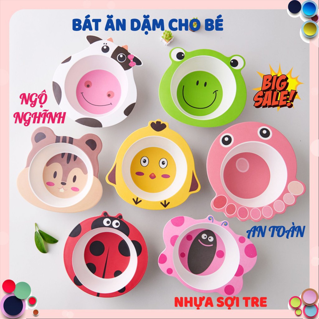 Bát ăn dặm sợi tre an toàn cho bé