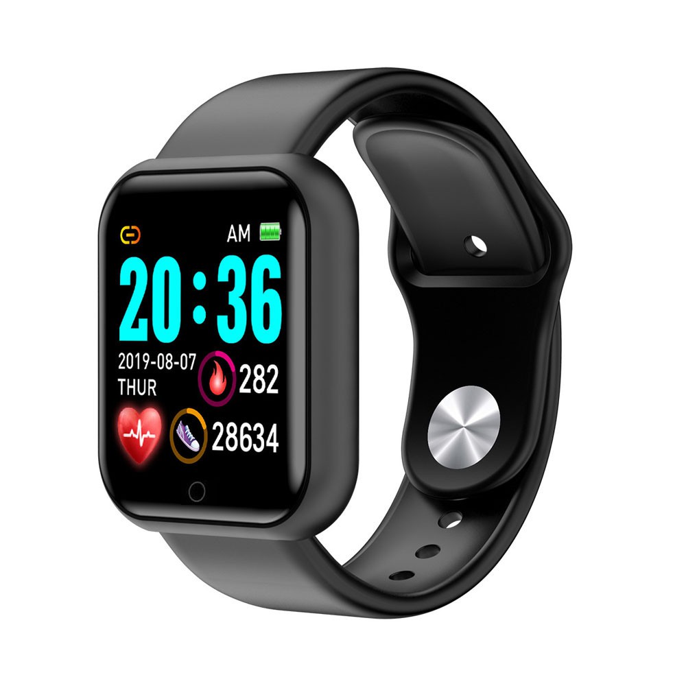Đồng hồ thông minh Y68 kết nối Bluetooth, chống nước IPX7, đo nhịp tim, đếm bước chân, theo dõi sức khỏe.