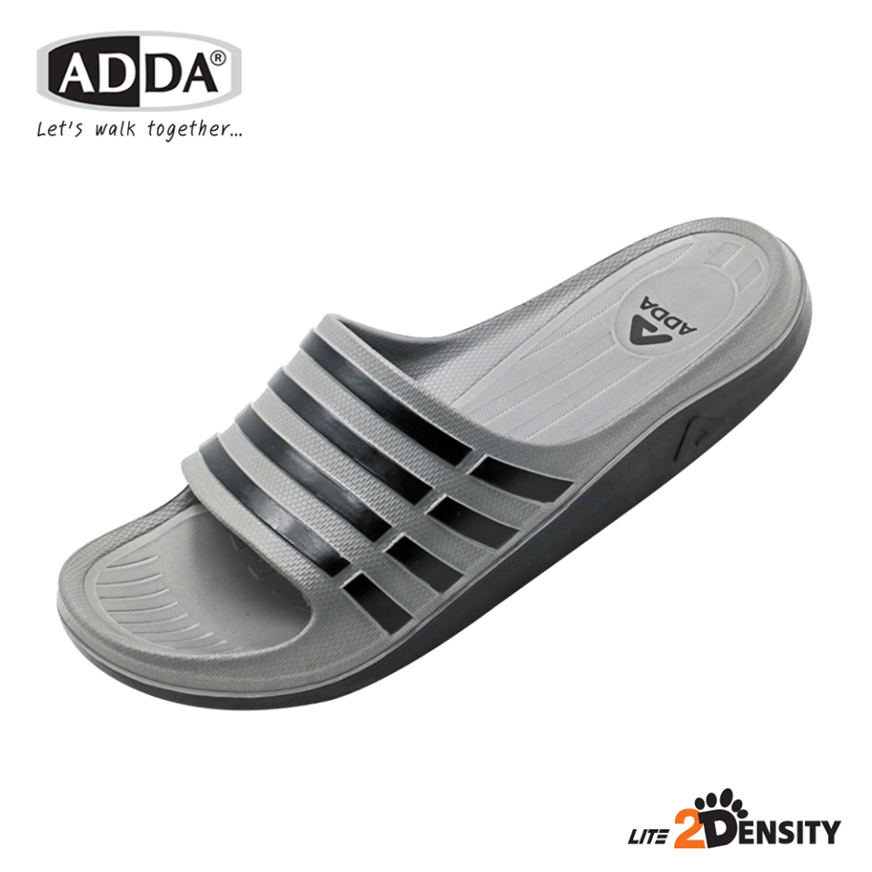 Dép Thái Lan ADDA Quai Ngang Nam Chính Hãng - Xám