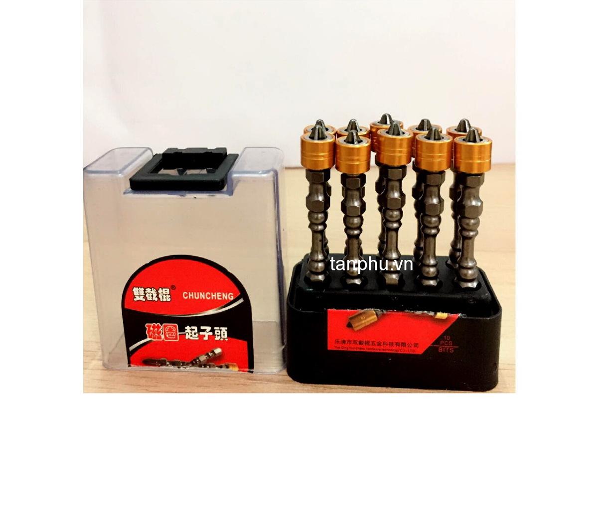 Bộ 10 đầu bắt vít có nam châm siêu cứng
