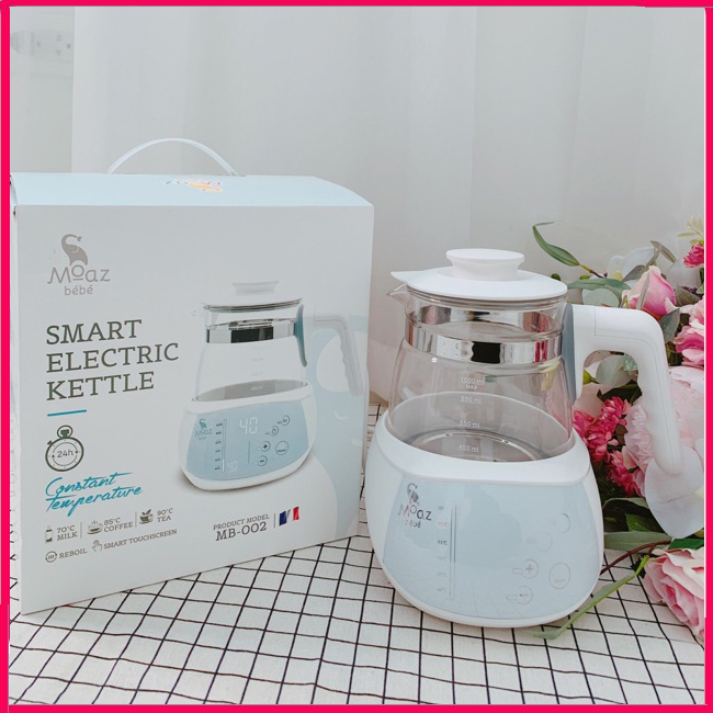 [HCM][ CHÍNHH HÃNG MOAZ BÉBÉ ] Bình Đun Nước Thông Minh Ấm Siêu Tốc Bán Bình Đun Nước Thông Minh Moaz Bebe MB-002 Có Khả Năng Khử Clo Duy Trì Nhiệt Độ Không Đổi Liên Tục Trong 24h Giúp Mẹ Pha Sữa Dễ Dàng Màn Hình Cảm Ứng Hiện Đại.
