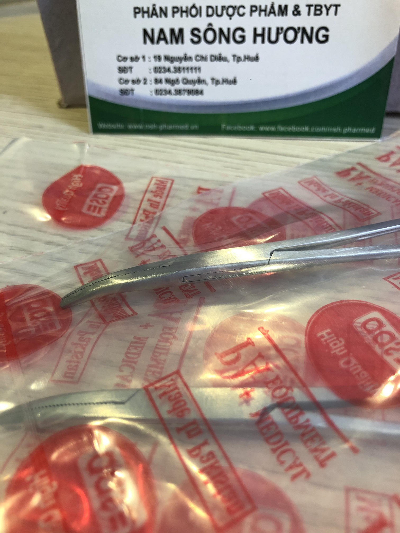 Panh pen y tế thẳng cong không mấu 12cm hàng đẹp pakistan