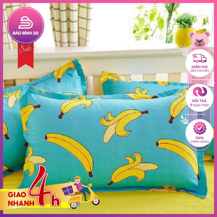 1 vỏ gối nằm 50x70cm chất vải mịn mát chống nhăn, không xù lông - Bảo Bình 22 - vo goi - áo gối - ao goi