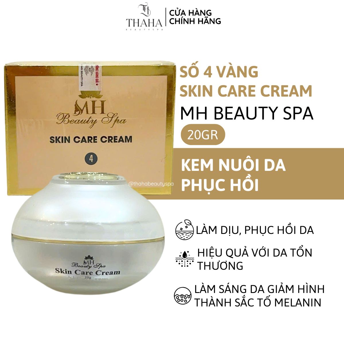 [CHÍNH HÃNG] KEM SỐ 4 NUÔI DA MH Beauty Spa 20gr, Kem Nuôi Dưỡng Phục Hồi Da Số 4, Dưỡng Da Trắng 