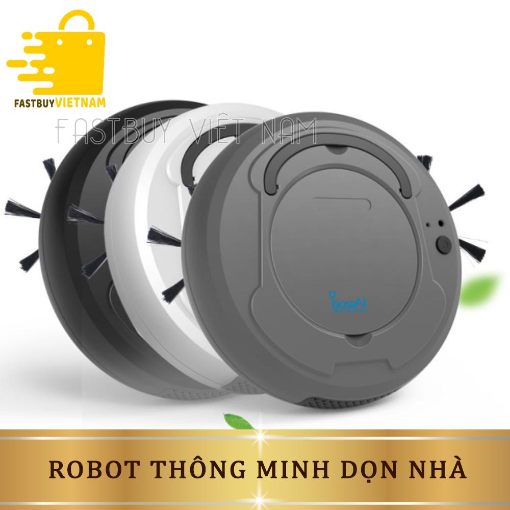 Robot Tự Động Lau Dọn Nhà Thông Minh  Công Nghệ AI Cao Cấp Tự Động Hút Bụi, Lau Nhà