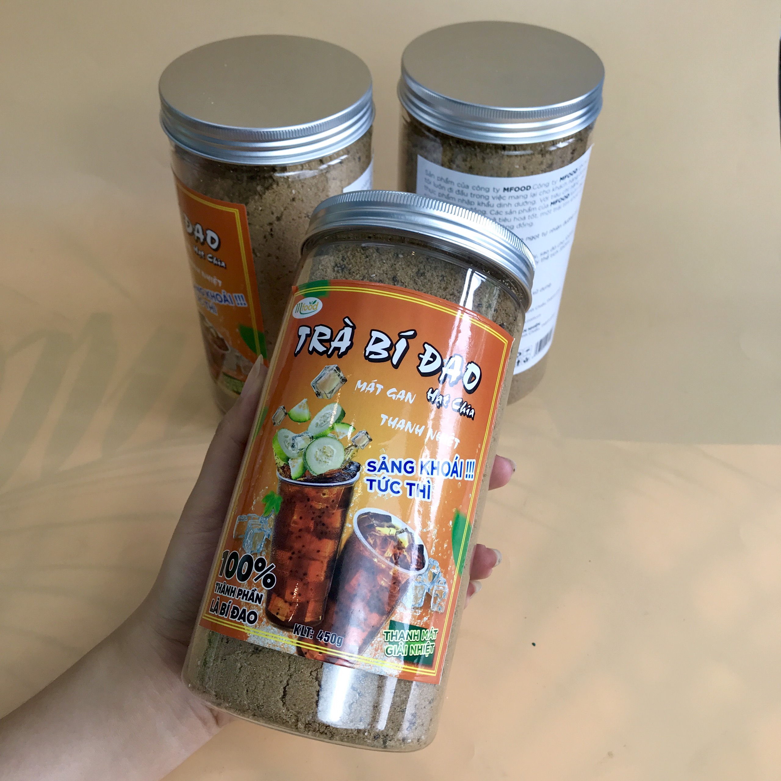 Trà bí đao hạt chia bột nguyên chất hủ 450 gram