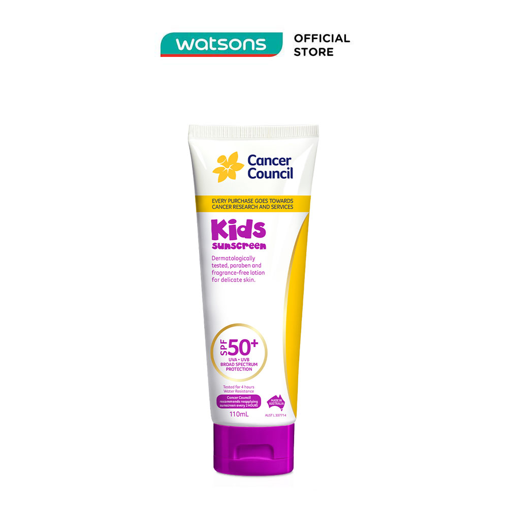 Kem Chống Nắng Cancer Council Kids Dành Cho Trẻ Em SPF50+ 110ml
