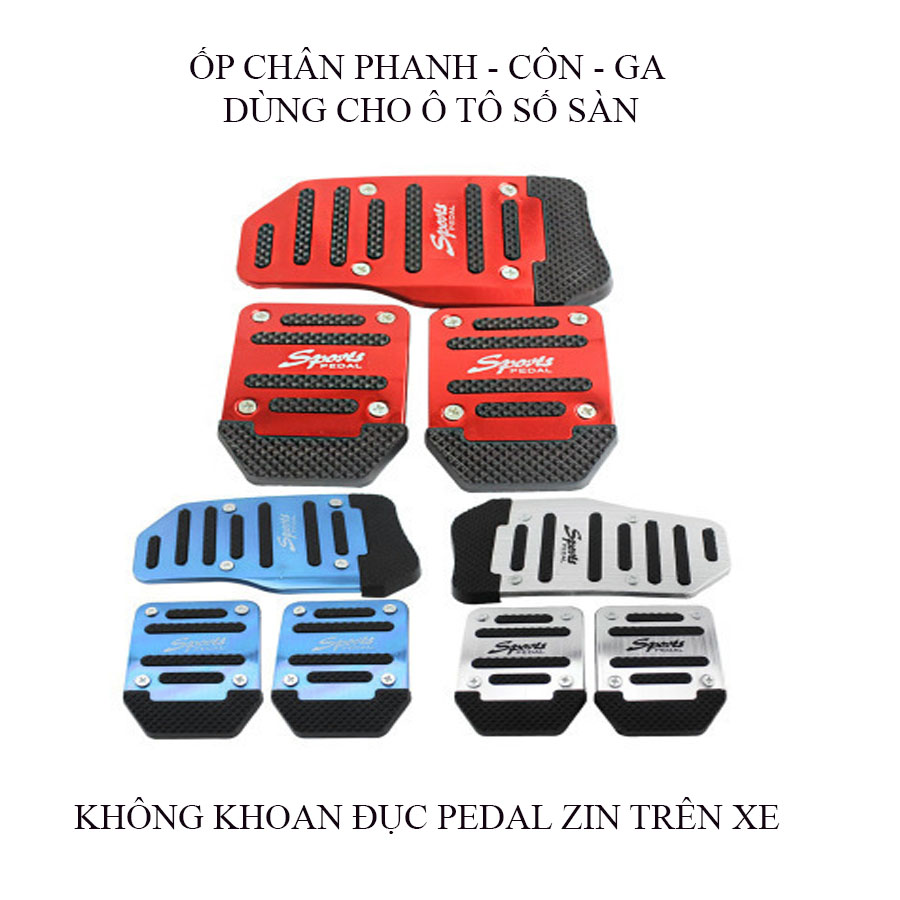 Ốp Chân Thắng côn ga dành cho Xe hơi số sàn - Số Tự Động  Màu Trắng Bạc - Xanh - Đỏ - Dùng cho xe số sàn  - Xe số tự động - Xe tải