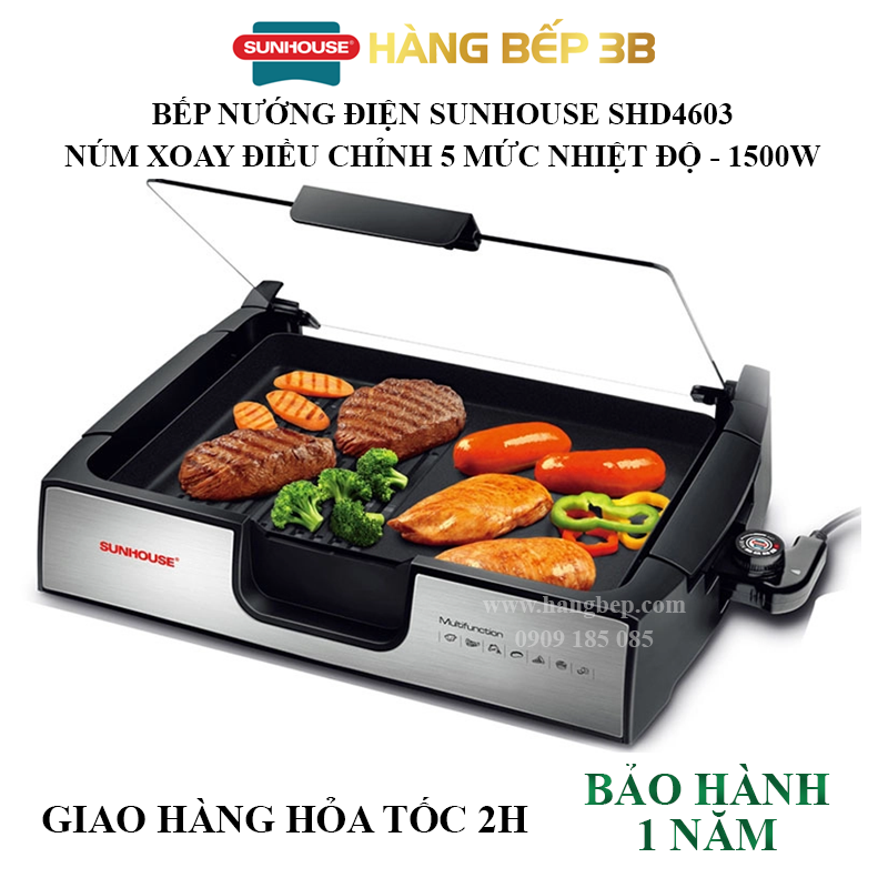 Bếp nướng điện có kính chắn Sunhouse SHD4603