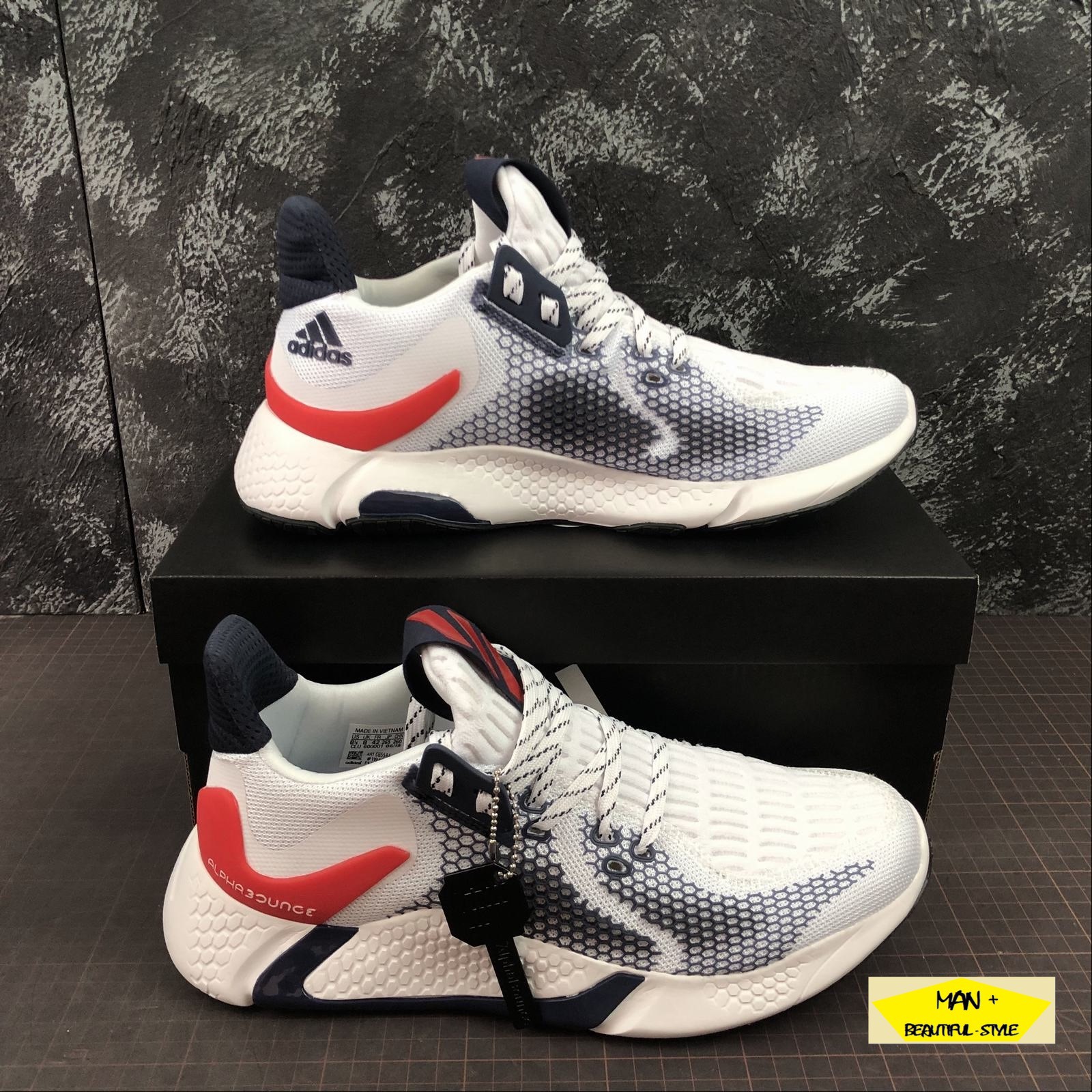 (SALE ĐẬM NHẤT NĂM) Giày thể thao ALPHBOUNCE Instinct M 2020 trắng dành cho nam nữ năng động dạo phố