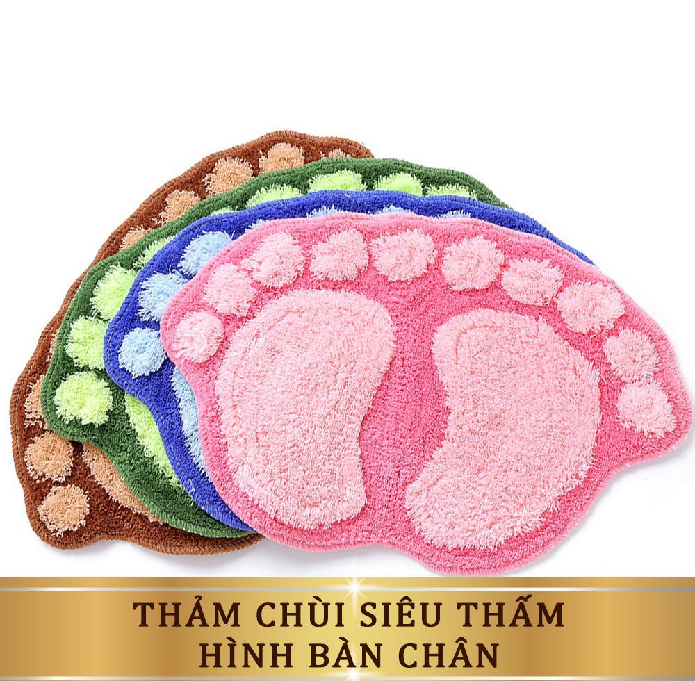 Thảm lau chân 3d hình bàn chân gấu siêu thấm hút chống trơn trượt