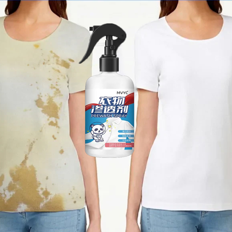 Xịt Tẩy Vết Bẩn Quần Áo 300ml - Làm sạch nhanh vết thức ăn, máu, mốc, ố vàng, cổ áo, an toàn, không phai màu vải，Dung Dịch Tẩy Nấm Mốc Quần Áo, Túi Sách