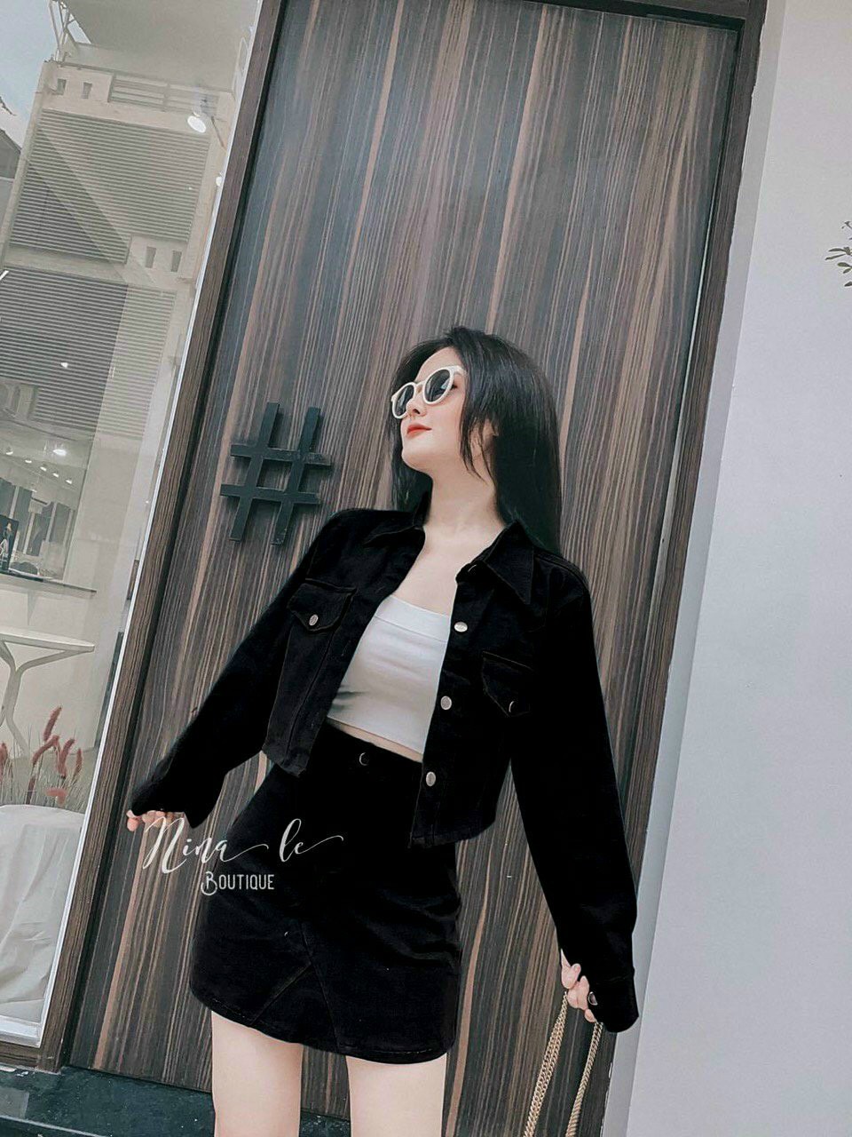 Sét 3 món áo hai dây phối chân váy chữ A kèm áo khoát lửng phong cách hàn quốc cực đẹp m534