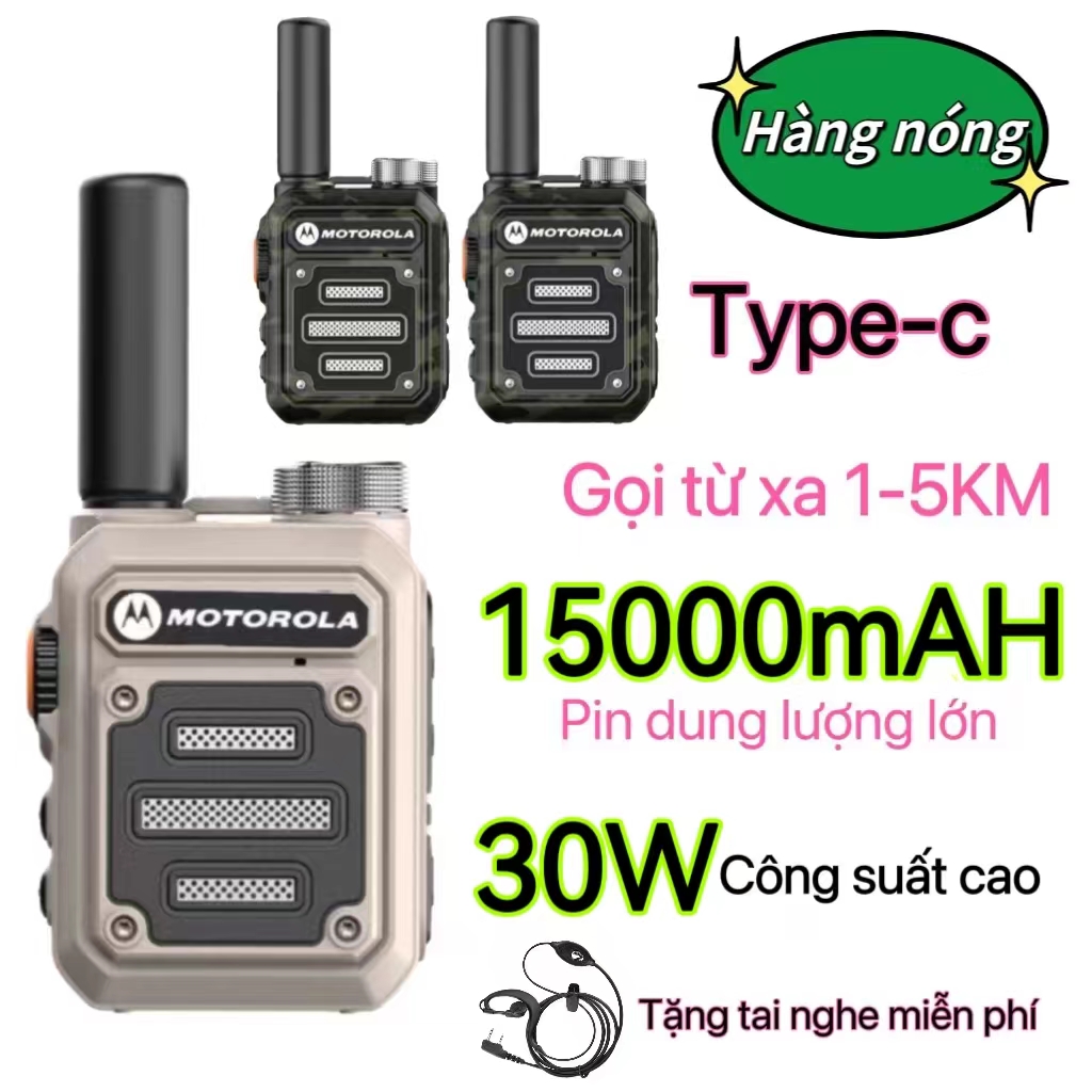 Motorola Two Way Radio G63 Remote Communication 1-6KM Bền 15000mAH Chế độ chờ siêu dài 20 ngày