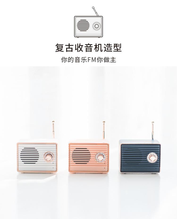Loa mini bluetooth hình đài radio CYKE với âm thanh ấm thích hợp để nghe nhạc nhẹ nhàng