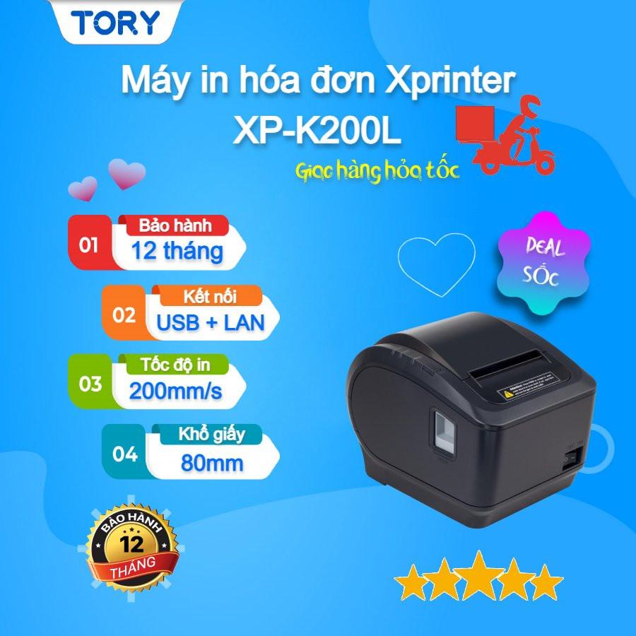 [XP-K200L] [IN ĐIỆN THOẠI] Máy in bill, in hóa đơn, in nhiệt Xprinter kết nối USB + LAN. Hàng chính hãng. Giá rẻ