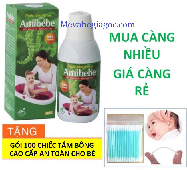 FREESHIP ĐẾN 50k Chai nước tắm trẻ Em Amibebe 250ml - Hàng Việt Nam Chất