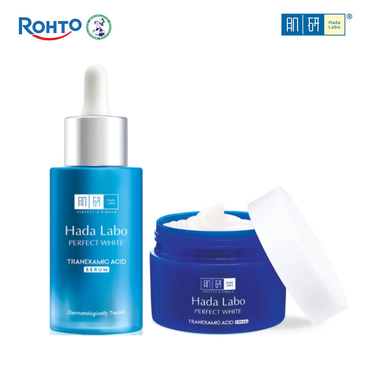 [VB] Bộ đôi dưỡng sáng da tối ưu Hada Labo Perfect White Tranexamic Acid (Serum 30mL + Kem dưỡng 50g)