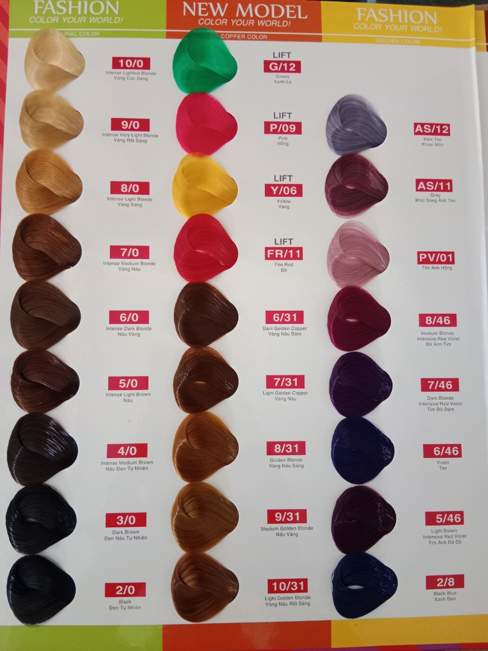 63 mã Màu nhuộm tóc Osaka 100ml [Giá trên không có oxy trợ nhuộm và không có bao tay]