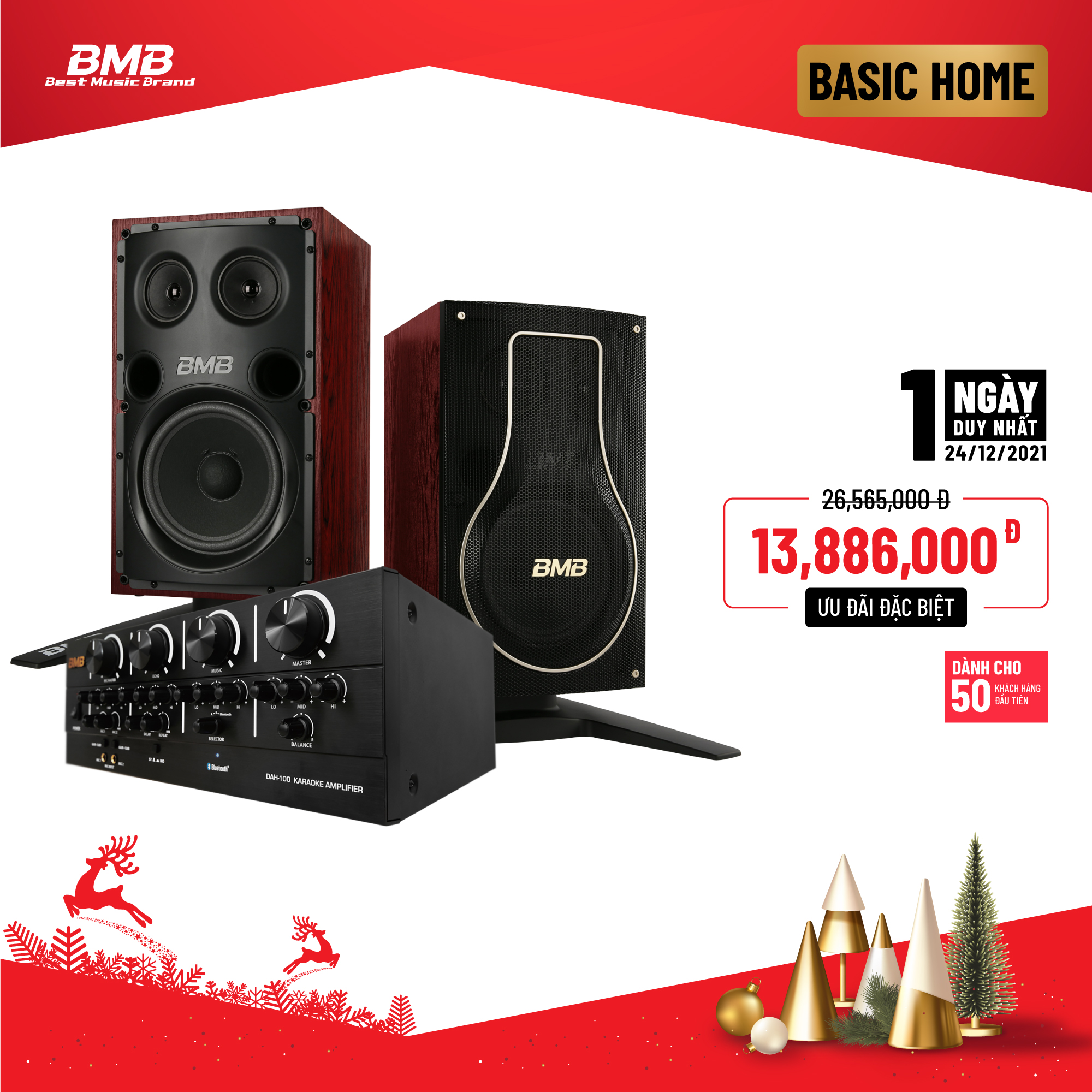 Dàn karaoke gia đình bmb - basic home - hàng chính hãng nhập khẩu