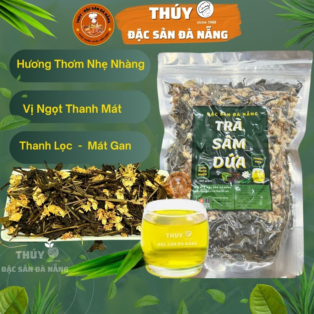 Trà Sâm Dứa Hoa Lài Túi 500Gr Đặc Sản Nổi Tiếng  Đà Nẵng  Loai  1 vị thơm ngon mát