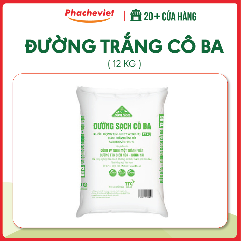Đường trắng cô ba 12kg