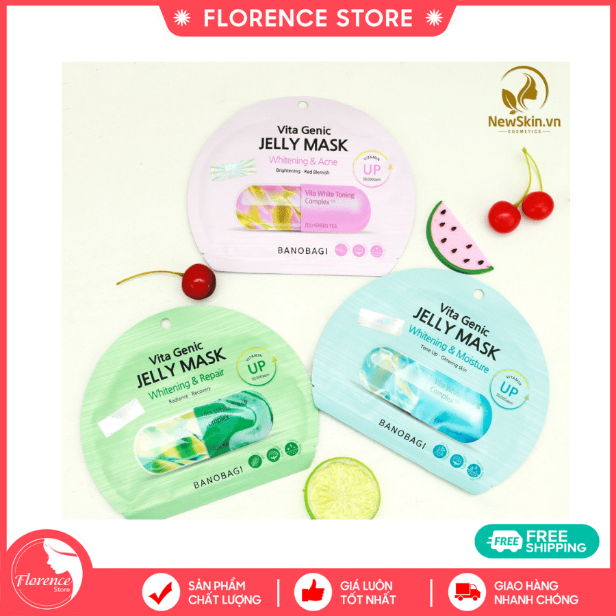 (Mẫu 2021)Mặt Nạ Banobagi Vita Genic Jelly Mask Whitening & Repair Radiance - Recovery 30ml